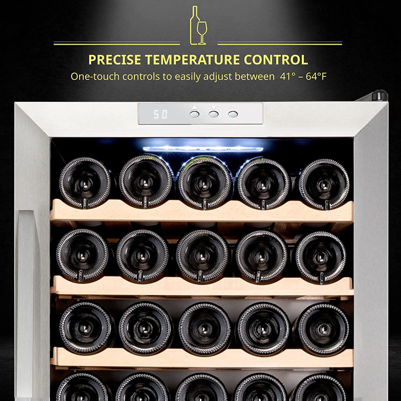 Schmécké 34 Bottle Compressor Wine Cooler Refrigerator w/Lock Large